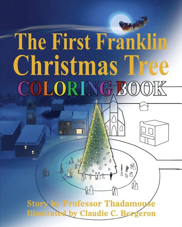 the first franklin Christmas tree coloring book